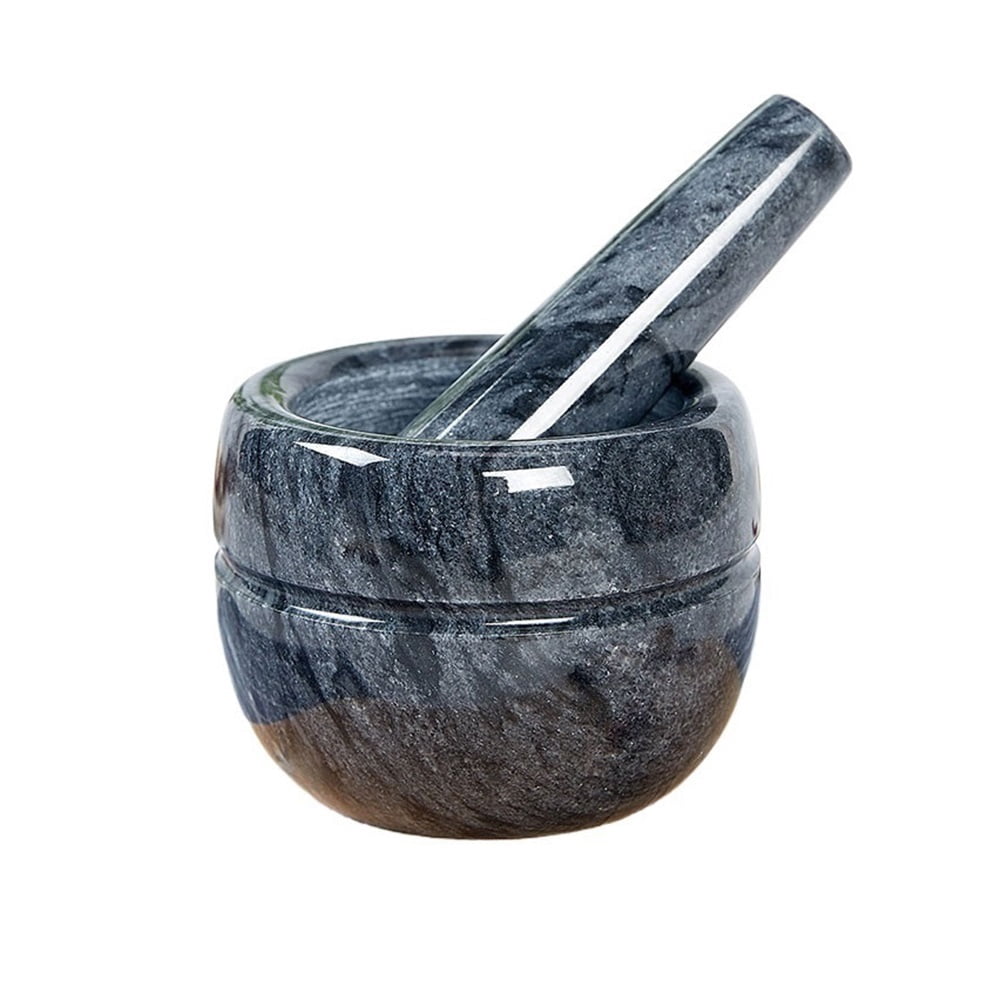 Creative Garlic Pounder Marble Spice Grinder Household Manual Pounding Jar Small Garlic Presser