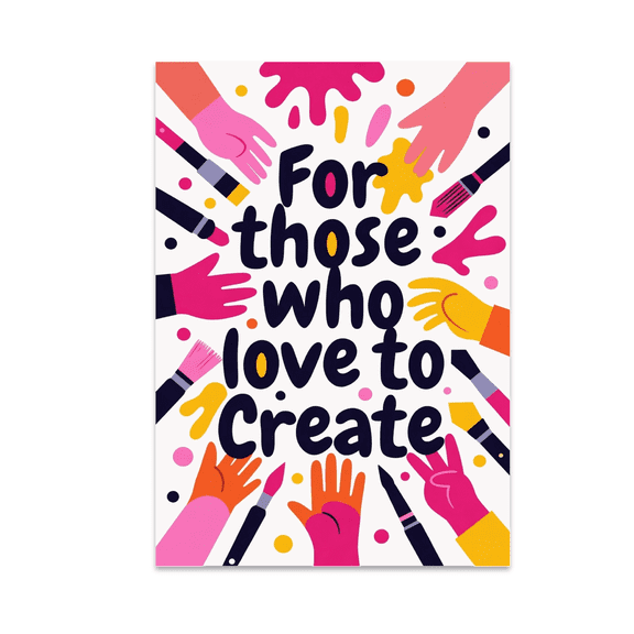 Creative Gathering Wall Art - Art Party Enthusiast - 13x19 Poster Print