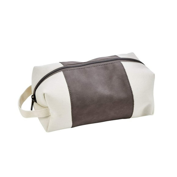 002327 Leatherette Travel Kit, Grey