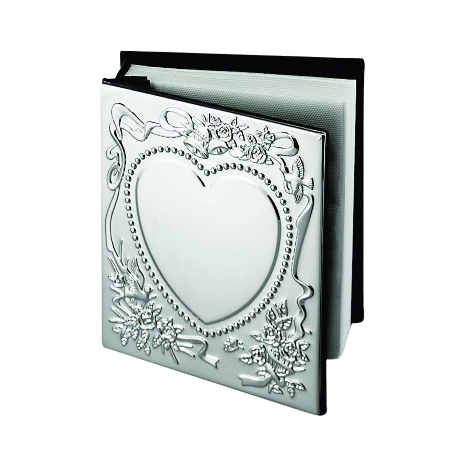 Creative Gifts International 024404 4 x 6 in. Nickel Plated Holds with 100 - Sweetheart Album
