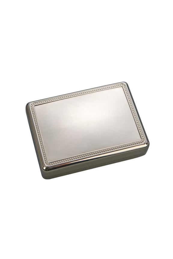027103 5.25 x 3.75 x 1.75 in. Double Velvet Jewelry Box - Nickel Plated