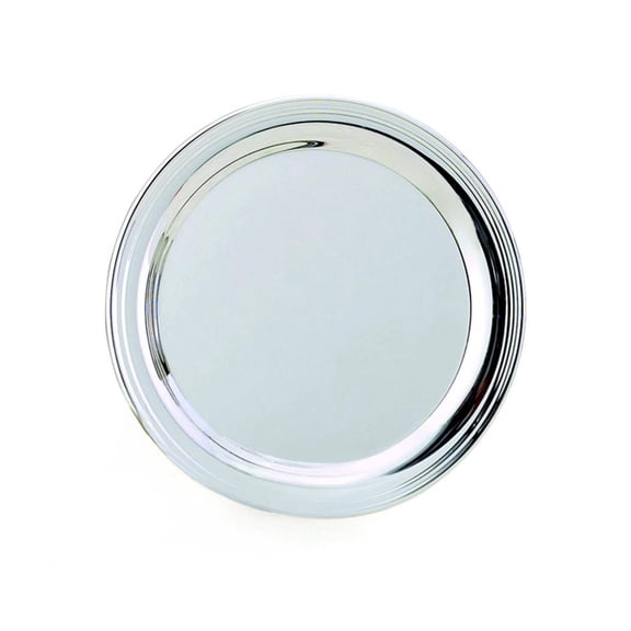 Creative Gifts International  10 in. Nickel Plated Simon Tray - Silver