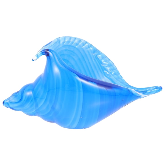 Glass Sea Snail Figurine Decorative Desktop Ornament for Office and Home Housewarming