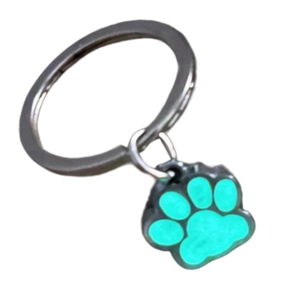 Creative Glowing Dog Claw Keychain Glow In Dark Keyring Holder Bag Charm Ornament Accessory for Lady Girls