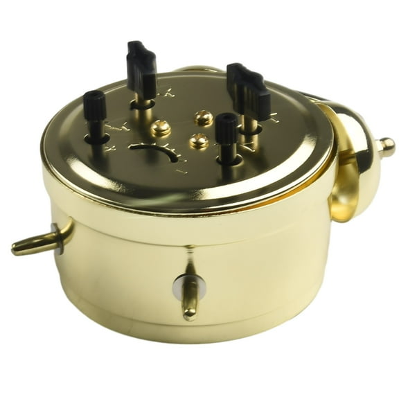 Creative Gold Alarm Clock Horseshoe Mechanical Alarm Clock Manual Wind Up Vintage Metal Clock for Living Room Bedroom Decoraton