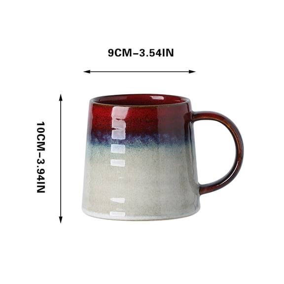 Creative Gradient Ceramic Coffee Mug, Insulated Handcrafted Mug for Hot and Cold Beverages, Comfortable Grip Handle for Daily Use at Home or Office, Ideal Gift for Coffee Lovers
