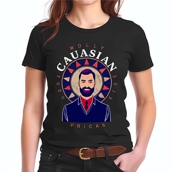 Creative Graphic Cotton Short Sleeve T-Shirt with Colorful Geometric Shapes & Humorous Cultural