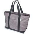 thumbnail image 1 of Creative Green Life Unisex Canvas Tote Bag, Gray, 1 of 8
