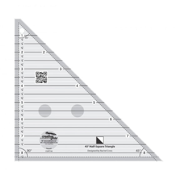 Creative Grids 45 Degree Half-Square Triangle Ruler