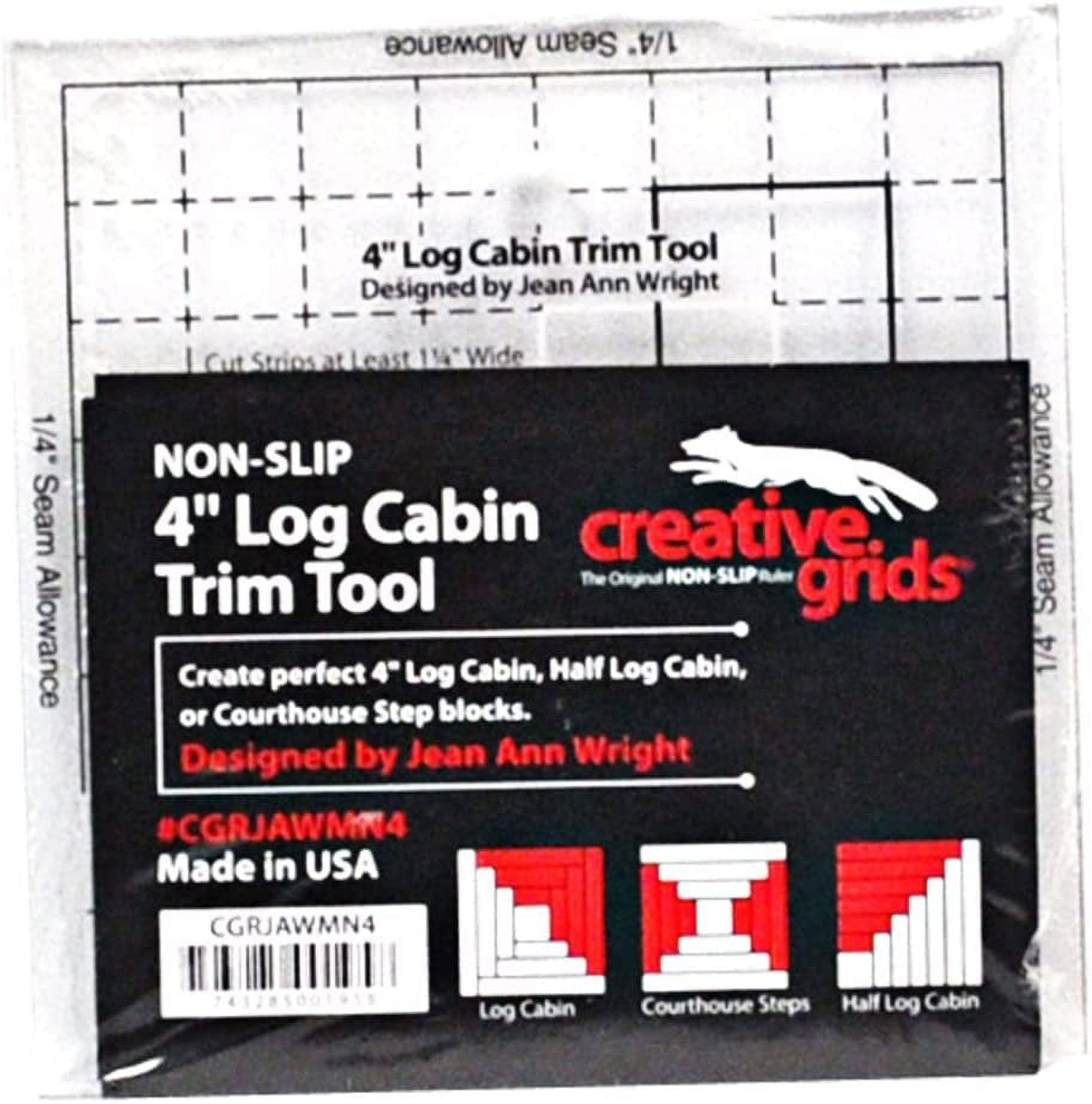 Creative Grids 4in Log Cabin Trim Tool Quilt Ruler - CGRJAWMN4 ...