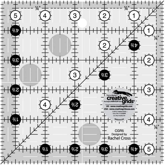 Creative Grids 5.5" Square Quilting Ruler Template CGR5