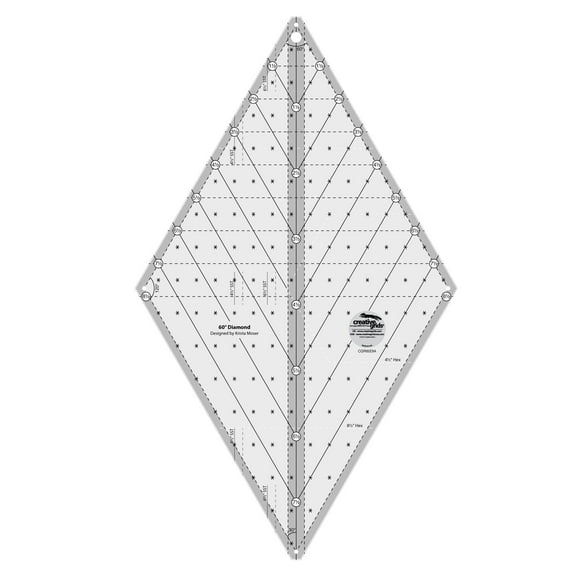 Creative Grids Quilt Ruler 60 Degree Diamond