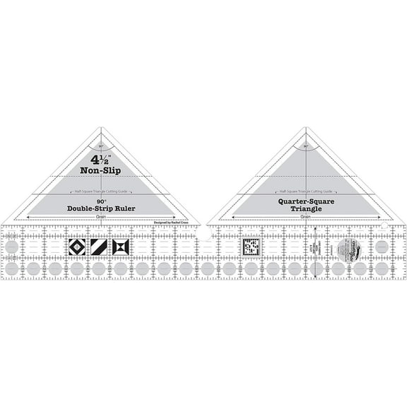 Creative Grids Quilt Ruler 90 Degree Double-Strip