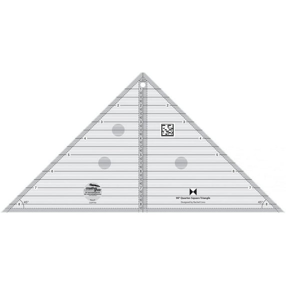 Creative Grids 90 Degree Quarter-Square Triangle Quilt Ruler (CGRT90)