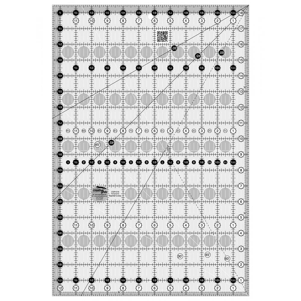 Creative Grids, Big Easy Junior Quilt Ruler 12-1/2