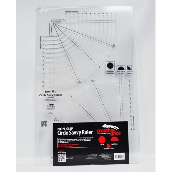 Creative Grids Circle Savvy Quilt Ruler CGRSAV1