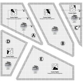 Creative Grids Crazier Eights Quilting Ruler Template