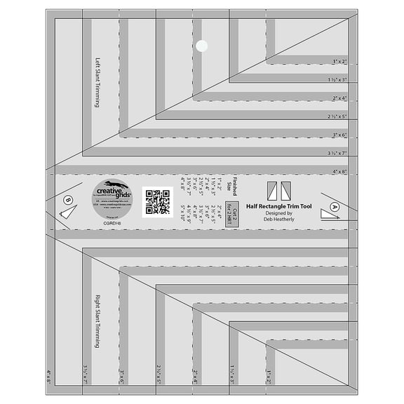 Creative Grids Quilt Ruler Half Rectangle Trim Tool