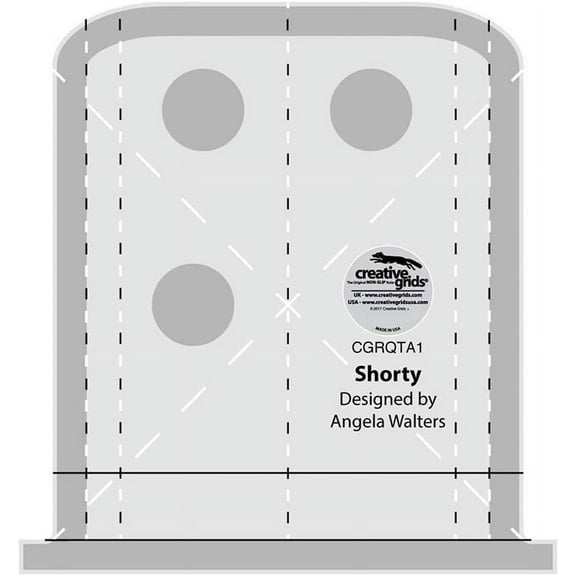 Creative Grids Machine Quilting Tool Ruler Template - Shorty CGRQTA1