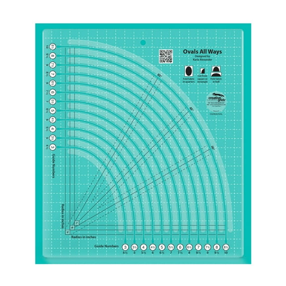 Creative Grids Ovals All Ways Quilt Ruler
