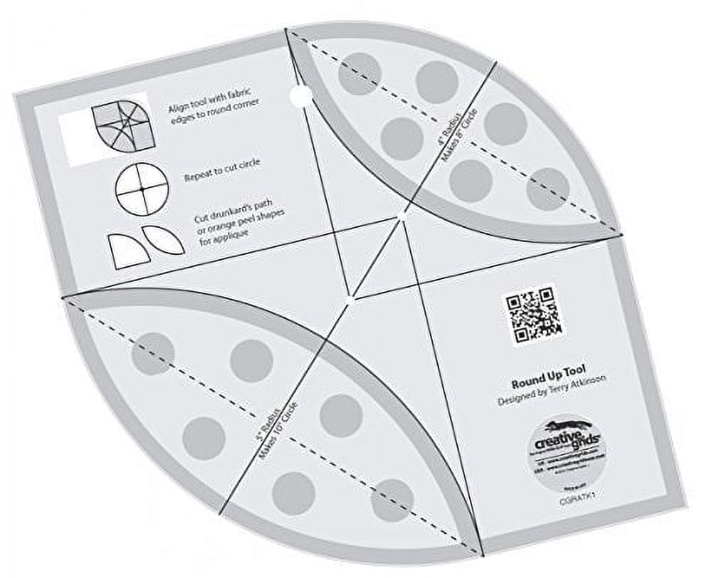 Creative Grids Round Up Tool and Quilting Ruler CGRATK1 - Walmart ...