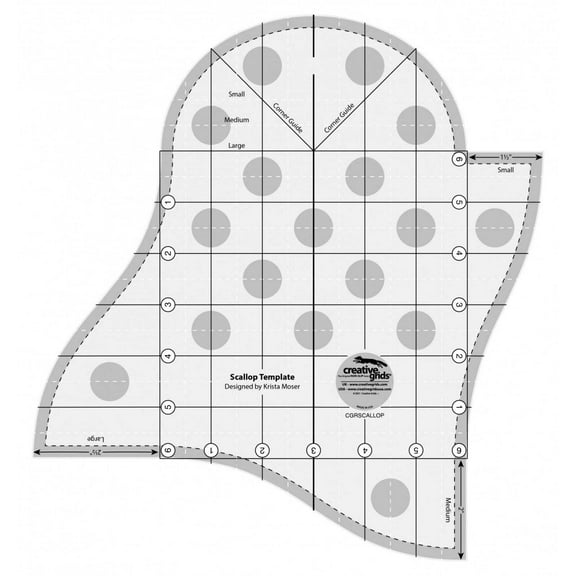 Creative Grids Scallop Quilting Template - CGRSCALLOP