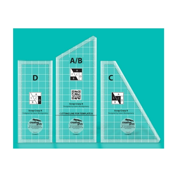 Creative Grids Scrap Crazy Templates Quilt Ruler