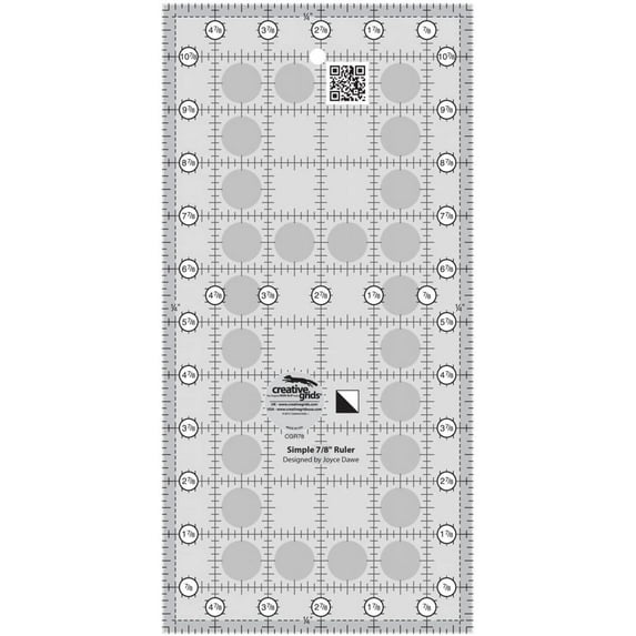 Creative Grids Simple 7/8 Half Square Triangles Maker Quilt Ruler (CGR78)