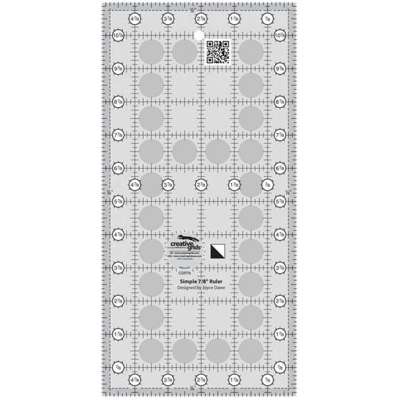 Creative Grids Simple 7/8 Half Square Triangles Maker Quilt Ruler (CGR78)