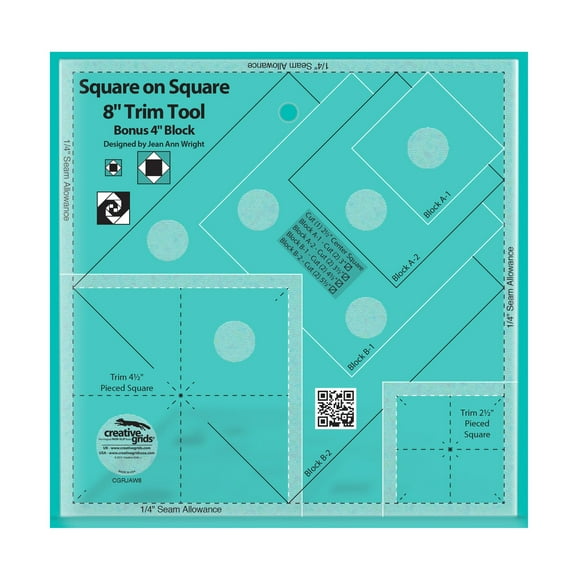 Creative Grids Square on Square Trim Tool - 4in or 8in Finished