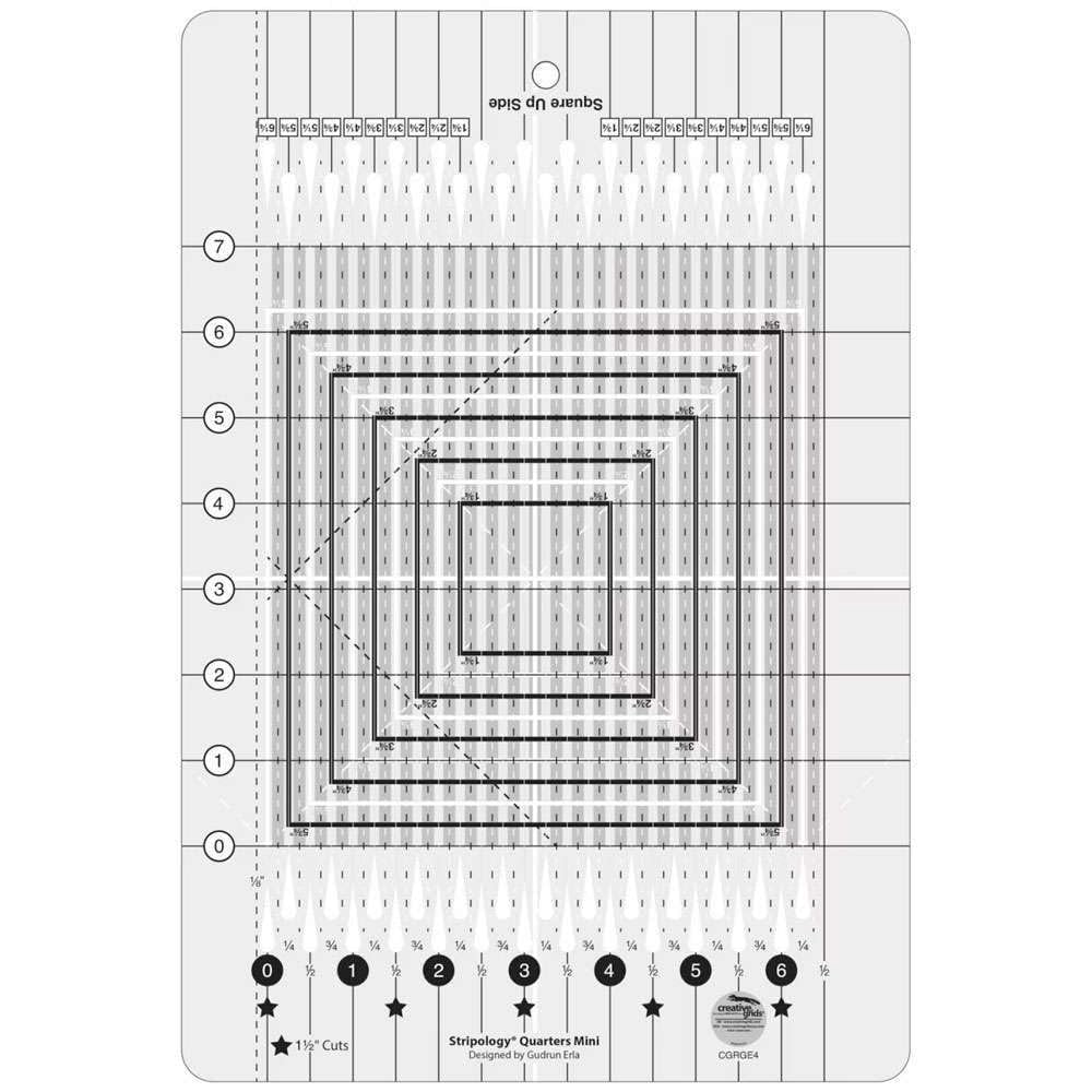 Creative Grids Quilt Ruler Stripology® Quarters Mini