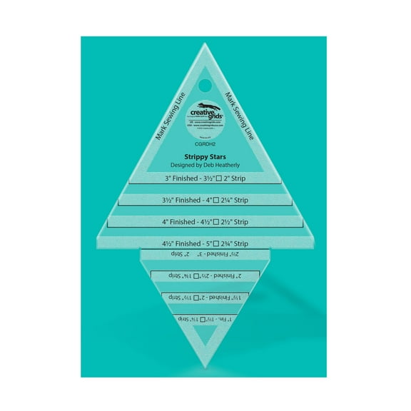 Creative Grids Strippy Stars Tool 5in x 7-1/2in Quilt Ruler