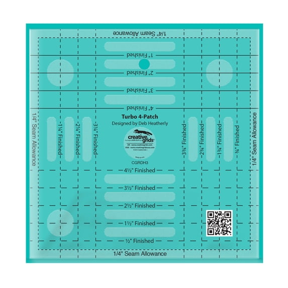 Creative Grids Turbo 4-Patch Template Quilt Ruler