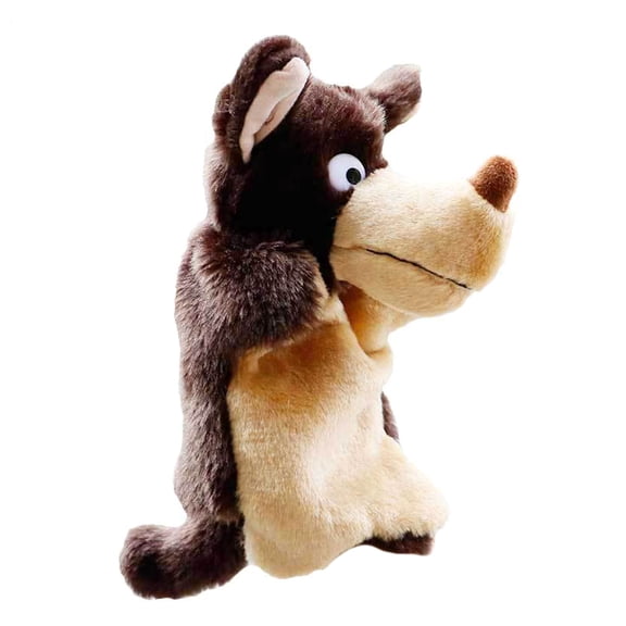 Creative Hand Puppet Storytelling Finger Puppets Cloth Velvet Puppets Party Toy for Kids Soft Wolf Plush Puppet Deco