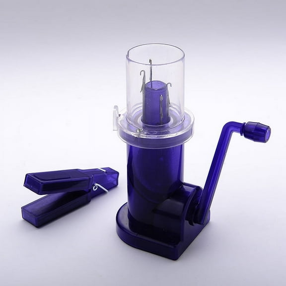 Creative Hand-operated Embellish-Knit Knitting Machine Spool Knitter Embellish Craft Bracelet Weave Tool Dark Blue 14x9.5x6.2cm