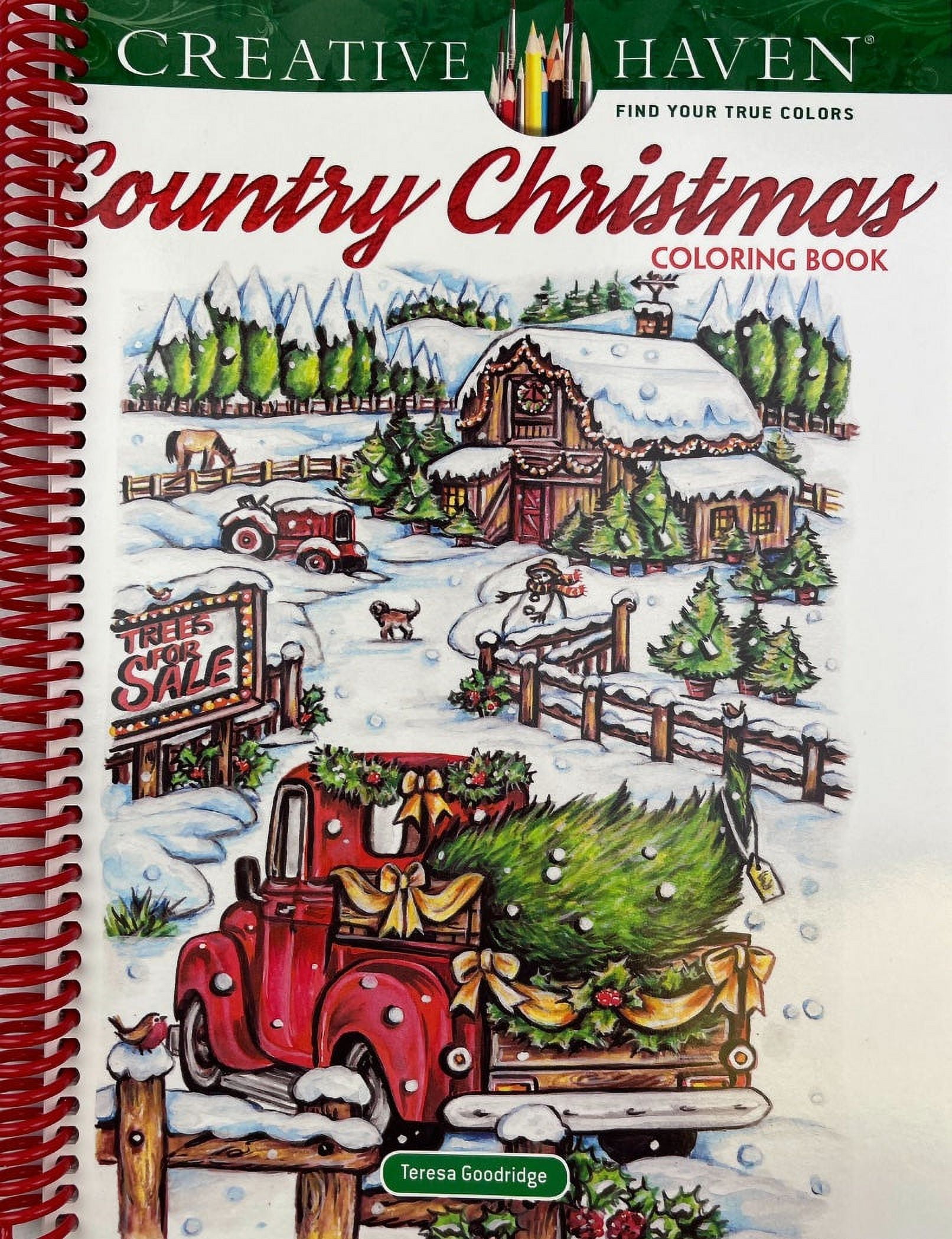 Creative Haven Country Christmas Coloring Book (Creative Haven Coloring ...