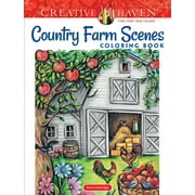 Creative Haven Country Farm Scenes Coloring Book Paperback