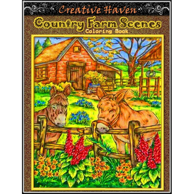 Creative Haven Country Farm Scenes Coloring Book: Relax & Find Your True  Colors (Spiral Bound), Lay it Flat Publishing Group