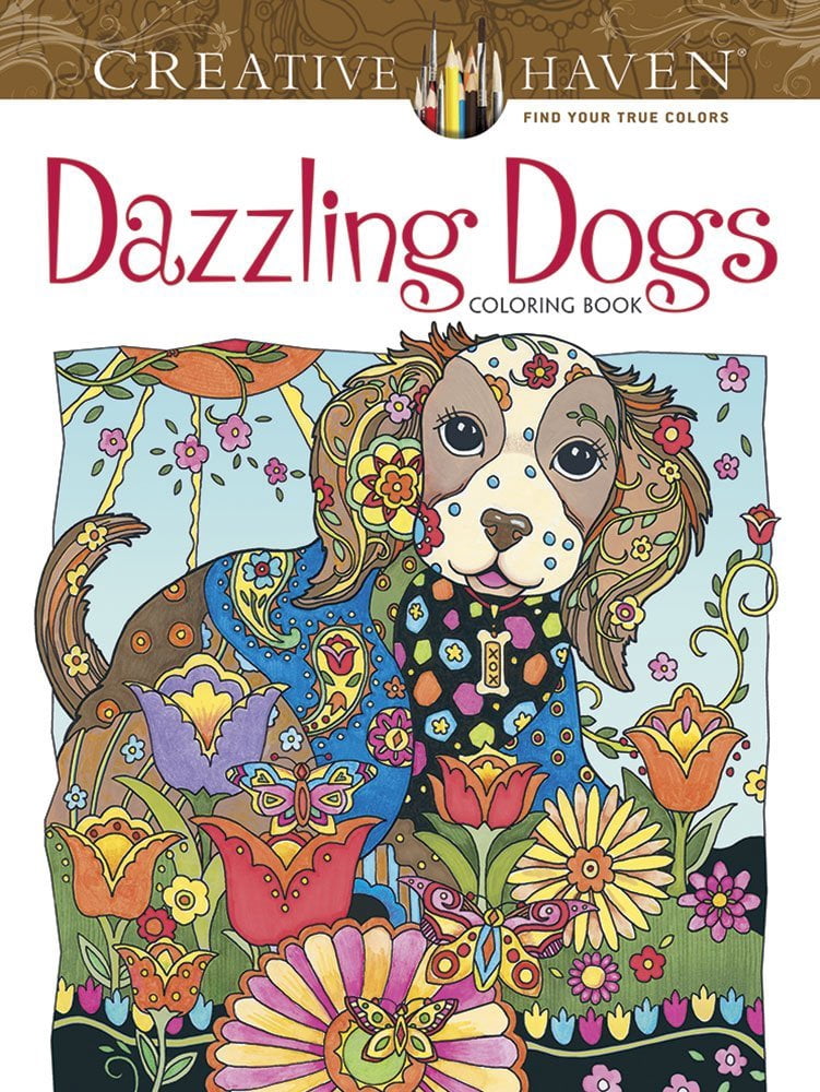 Creative Haven Dazzling Dogs Coloring Book (Adult Coloring Books: Pets) (Spiral-bound)
