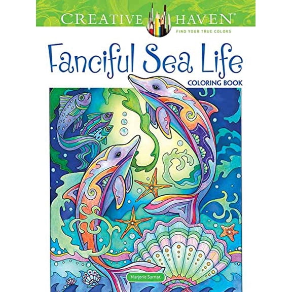 Pre-Owned Creative Haven Fanciful Sea Life Coloring Book Paperback