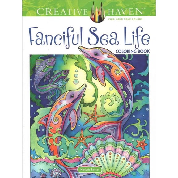 Pre-Owned Creative Haven Fanciful Sea Life Coloring Book Paperback