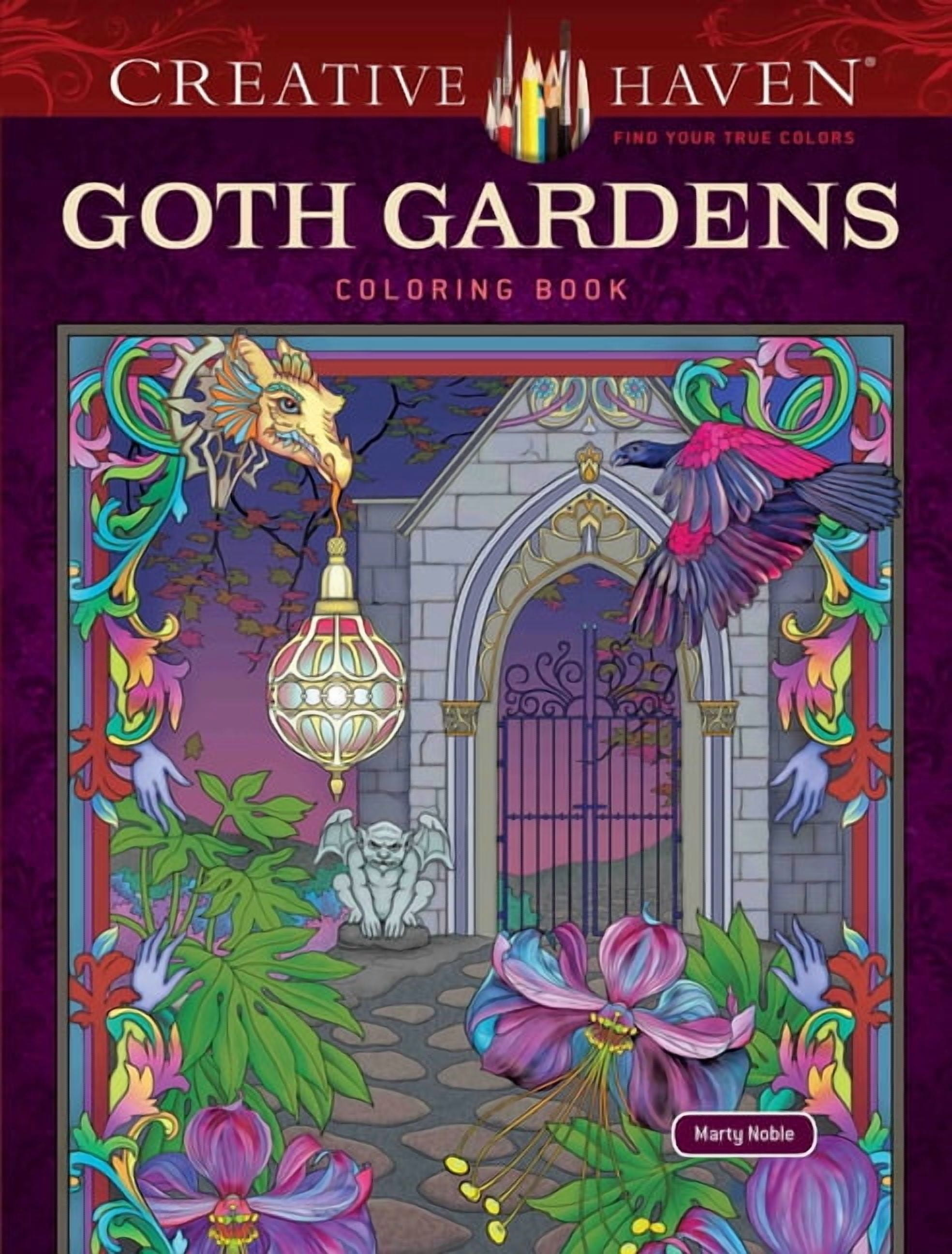 Adult Coloring Books: Fantasy Creative Haven Goth Gardens Coloring Book, (Paperback)
