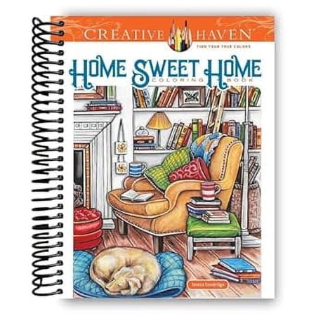 Creative Haven Home Sweet Home Coloring Book (Spiral Binding)