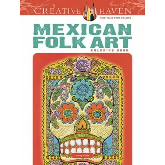 Pre-Owned Creative Haven Mexican Folk Art Coloring Book Paperback