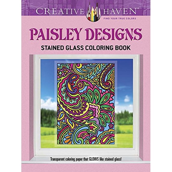 Pre-Owned Creative Haven Paisley Designs Stained Glass Coloring Book (Paperback) by Marty Noble