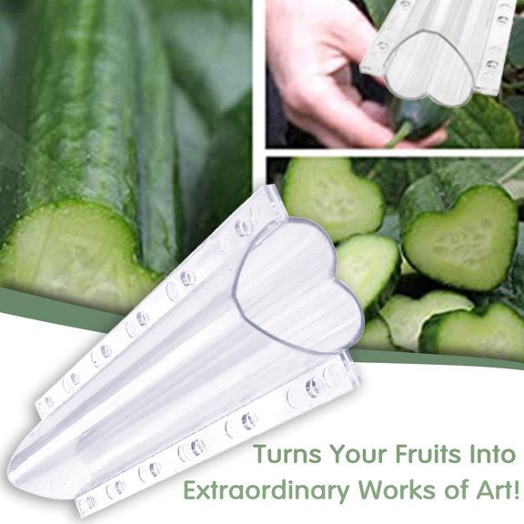 Creative Heart Cucumber Shaping Mold, Reusable Garden Fruits Vegetables Forming Growth Tool for Growing Perfect Shaped Produce