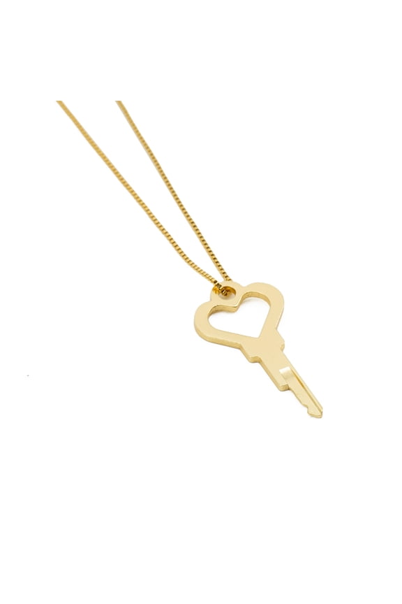 Creative Heart-shaped Golden Lock Key