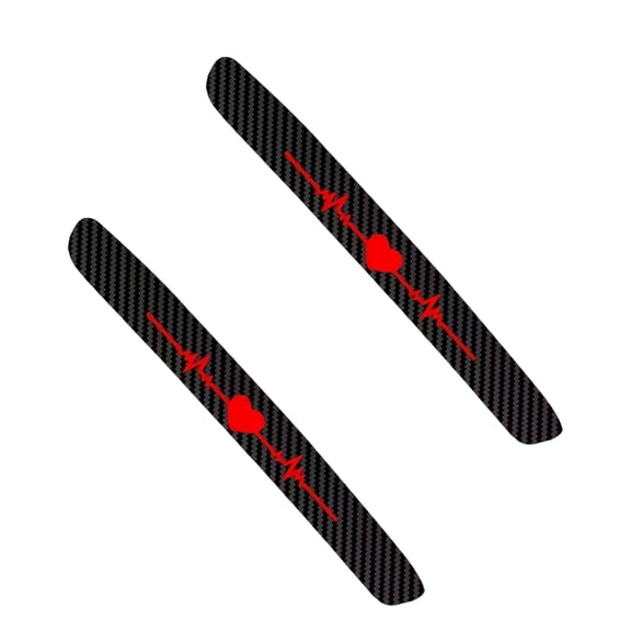 Creative Heartbeat Brake Light Decal with Carbon Fiber Texture High Mount Stop Lamp Sticker 1/2pc for Cars & Motorcycles