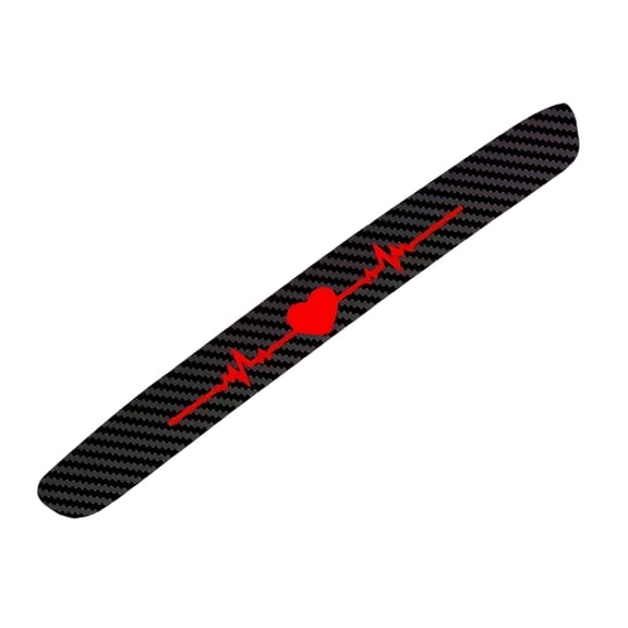 Creative Heartbeat Brake Light Decal with Carbon Fiber Texture High Mount Stop Lamp Sticker 1/2pc for Cars & Motorcycles