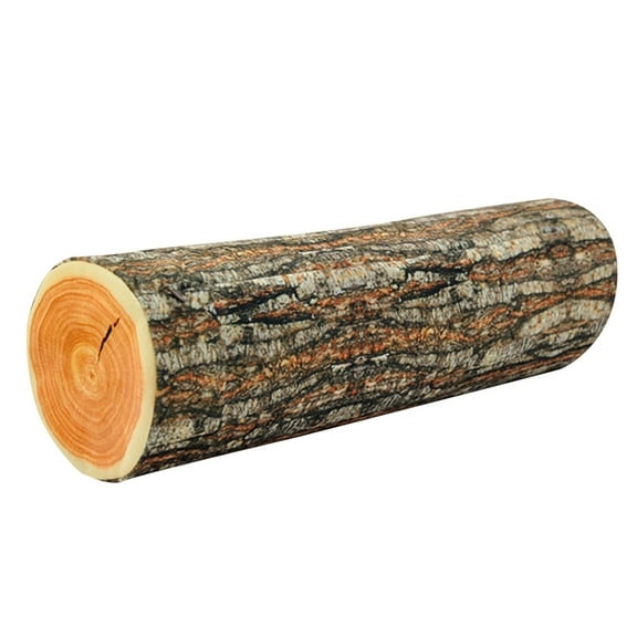Creative High Log Texture Column Wooden Pile Cushion Log Throw Pillow Cushion Log Cushion Pillow 43cm13cm Brown